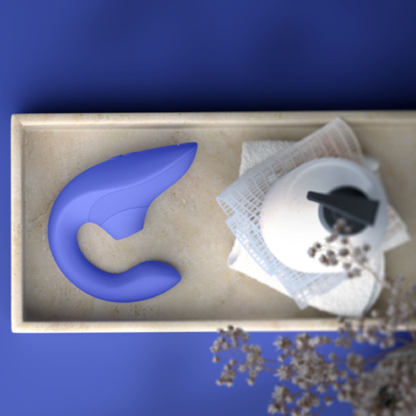 Womanizer Blend  Pleasure Air Clitoral & G-Spot Rabbit - Blue