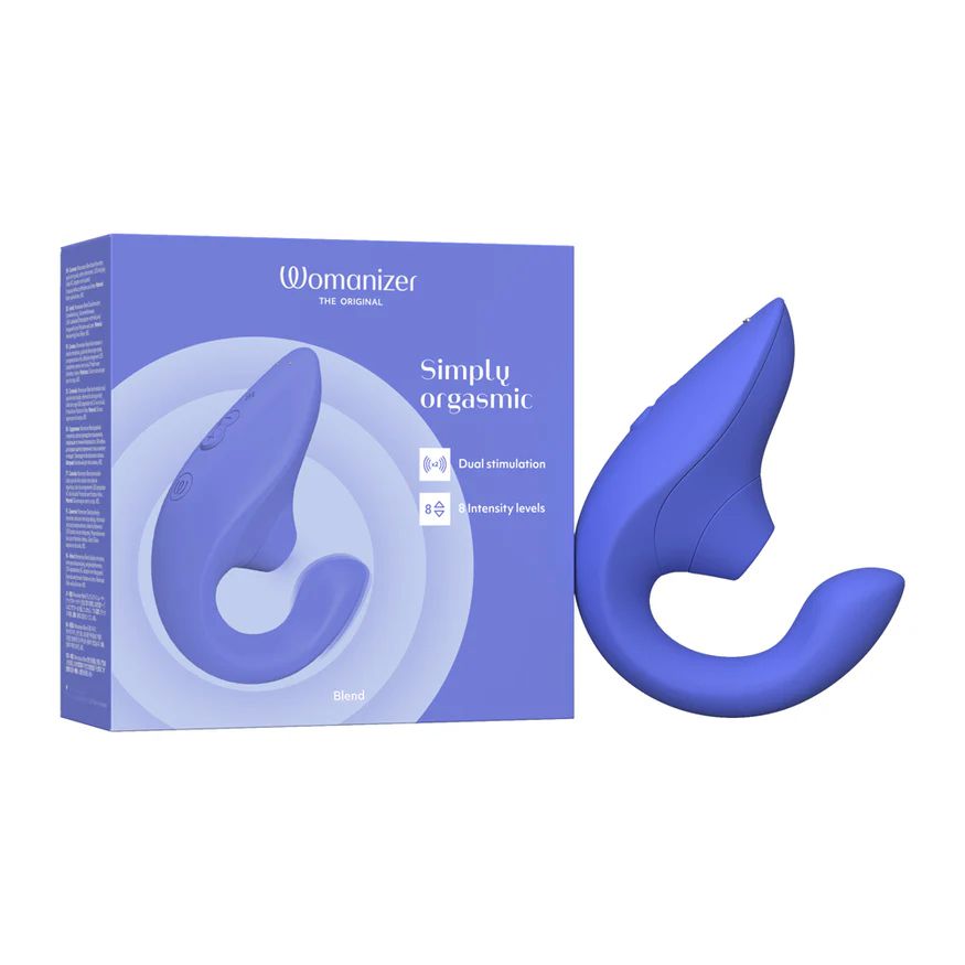 Womanizer Blend  Pleasure Air Clitoral & G-Spot Rabbit - Blue
