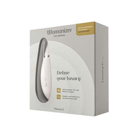 Womanizer Premium 2 Pleasure Air Clitoral Stimulator - Warm Gray