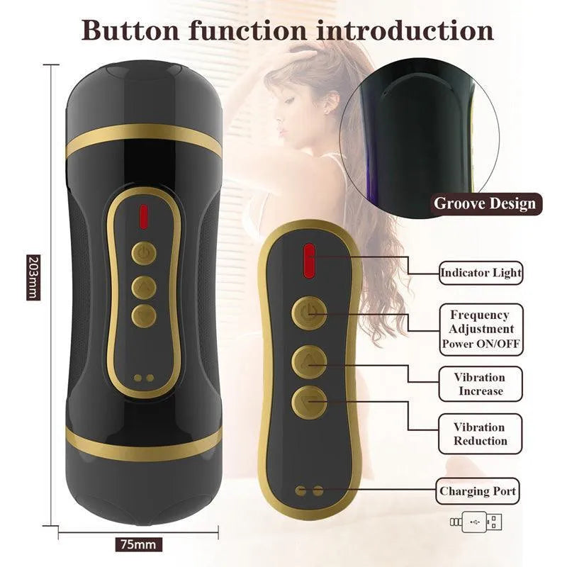 Dual Head Realistic Vibrating Pocket Pussy