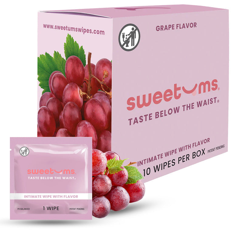 Sweetums Flavored Intimate Wipes - Various Flavors 10 pack