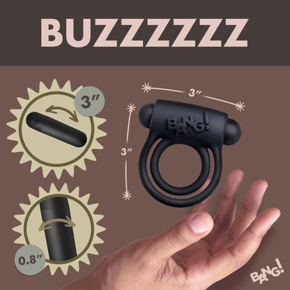 Bang! Cock Ring with Vibrating Bullet and Remote Control