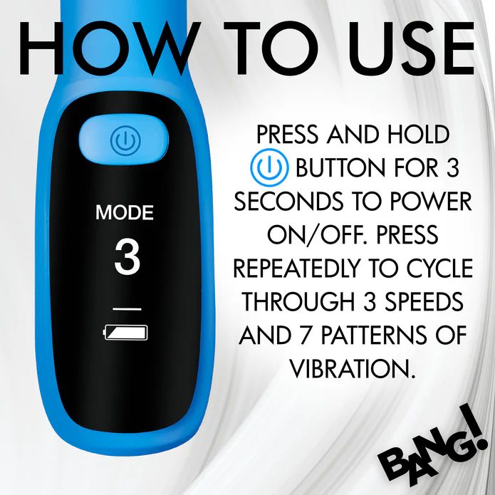 Bang! First Time G-Spot Vibrator with Digital Display - Blue