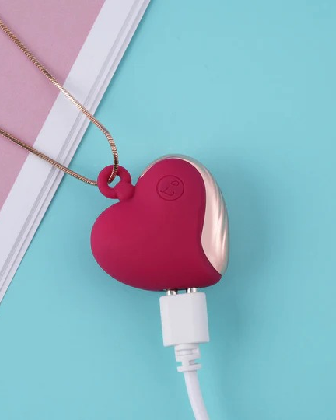 Beating Love Silicone Heart-Shaped Necklace Vibrator by Tracy's Dog