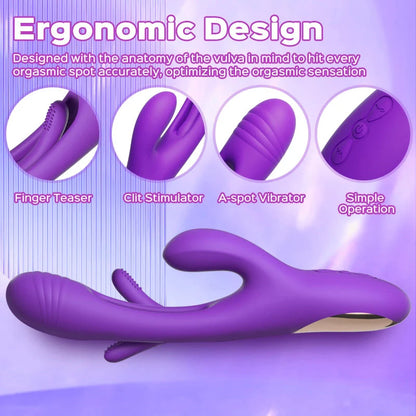Bora G-Spot Tapping Rabbit Vibrator - Purple