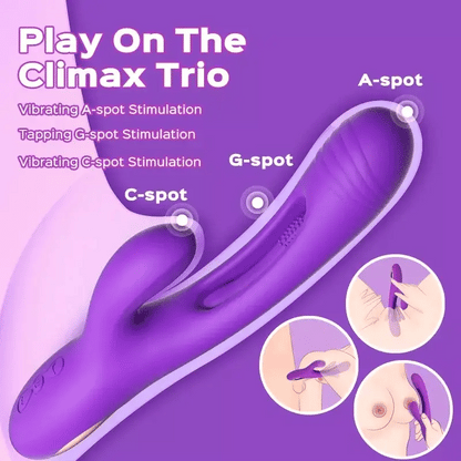Bora G-Spot Tapping Rabbit Vibrator - Purple