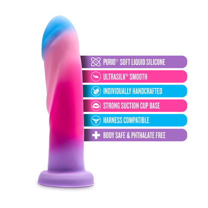Borealis Dreams 7.75 Inch Girthy Silicone Dildo - Cotton Candy
