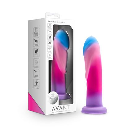 Borealis Dreams 7.75 Inch Girthy Silicone Dildo - Cotton Candy