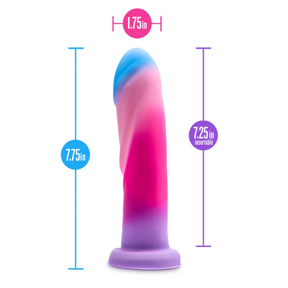 Borealis Dreams 7.75 Inch Girthy Silicone Dildo - Cotton Candy