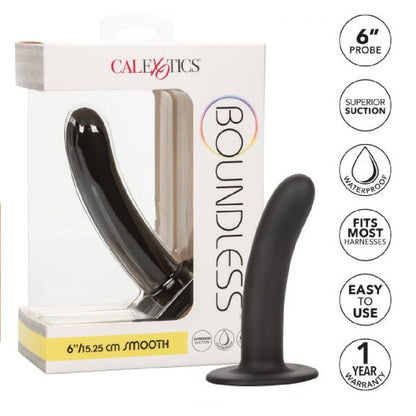 Boundless 6 Inch Smooth Black Silicone Dildo