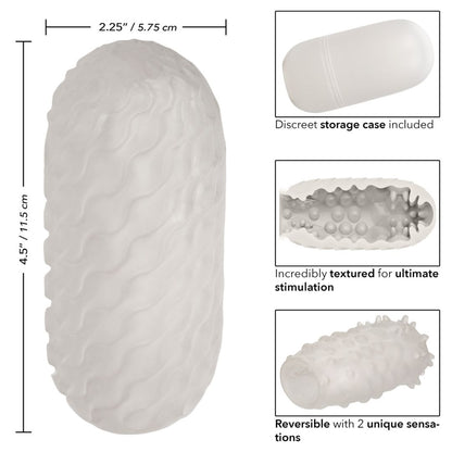 Boundless Discreet Reversible Nubby Stroker (2 Sensations in 1)