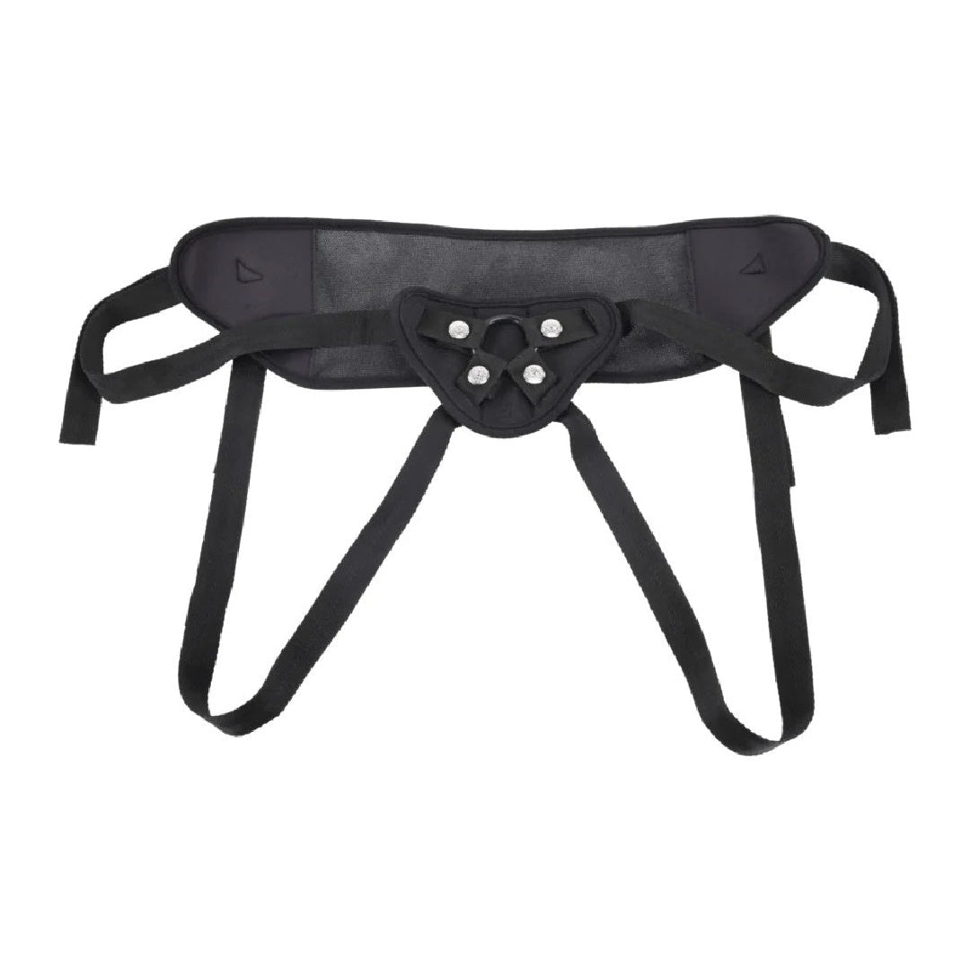 Breathable High Waisted Adjustable Black Strap On Harness