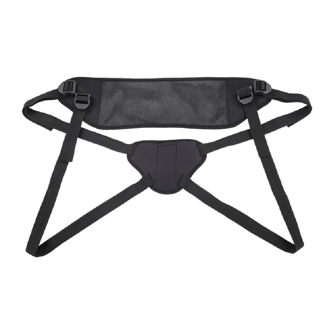 Breathable High Waisted Adjustable Black Strap On Harness