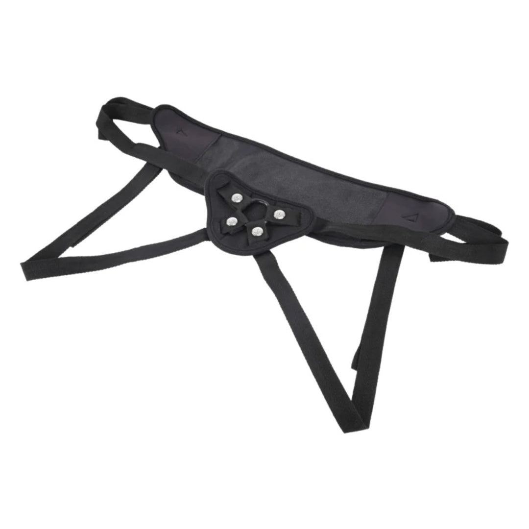 Breathable High Waisted Adjustable Black Strap On Harness