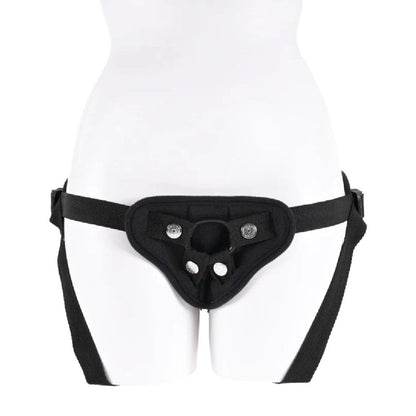 Breathable High Waisted Adjustable Black Strap On Harness