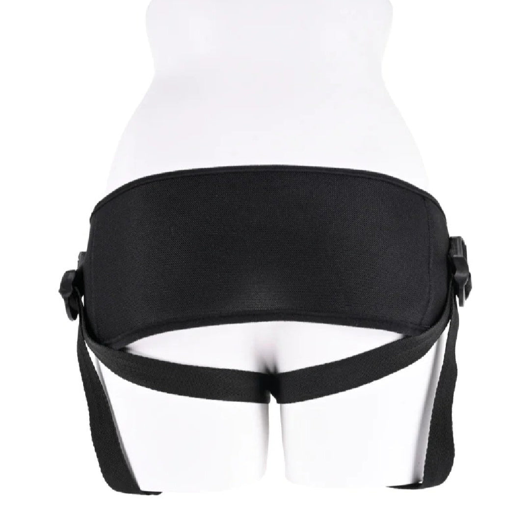 Breathable High Waisted Adjustable Black Strap On Harness