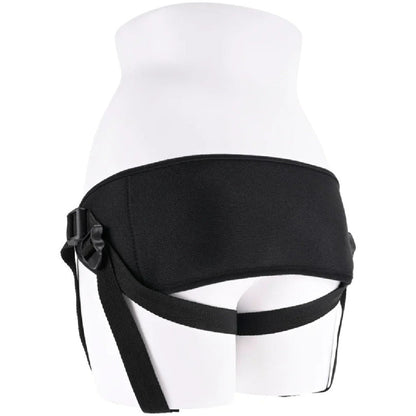 Breathable High Waisted Adjustable Black Strap On Harness