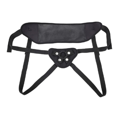 Breathable High Waisted Adjustable Black Strap On Harness