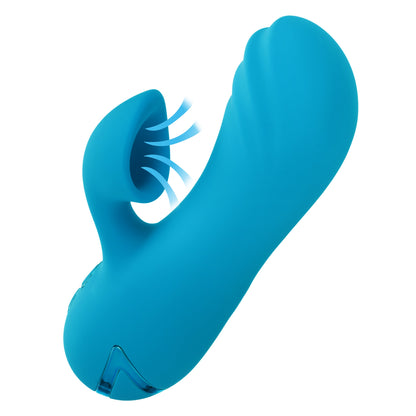 California Dreaming Sunset Beach Seducer Clit Sucking Mini Rabbit Vibrator - Blue