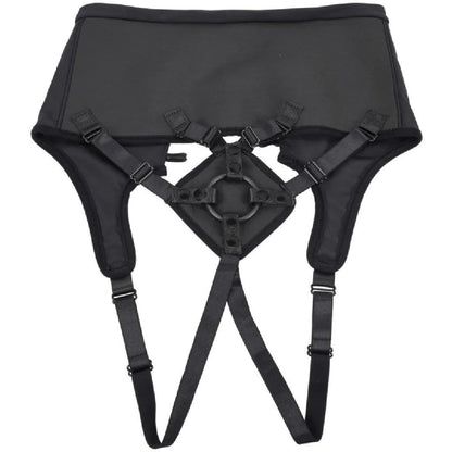 Corset High Waisted Adjustable Black Strap On Harness