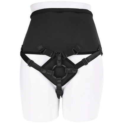 Corset High Waisted Adjustable Black Strap On Harness