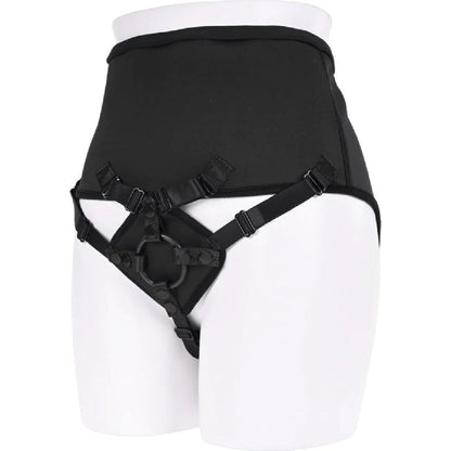Corset High Waisted Adjustable Black Strap On Harness