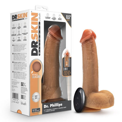 Dr. Phillips 8.5 Inch Thrusting Silicone Dildo - Caramel