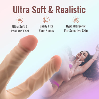 Dr. Skin Plus 14 Inch Posable Double Dildo - Vanilla