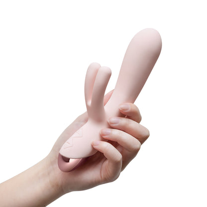 Elora Dual Motor Rabbit Vibrator with Double Teasers - Pale Pink