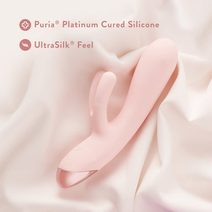 Elora Dual Motor Rabbit Vibrator with Double Teasers - Pale Pink