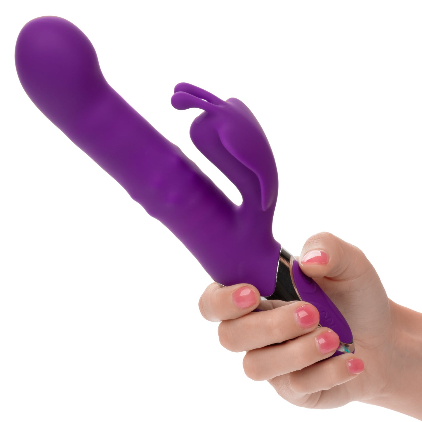 Enchanted Flutter Thrusting and Rotating Rabbit Vibrator - Purple
