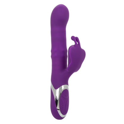 Enchanted Flutter Thrusting and Rotating Rabbit Vibrator - Purple