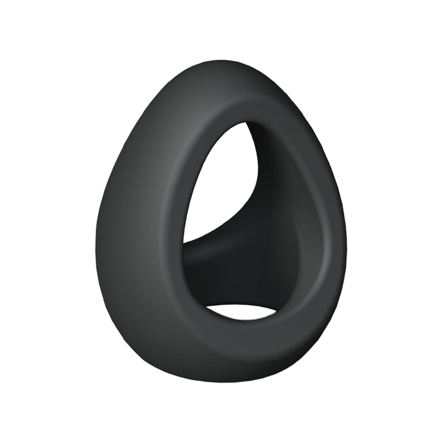 Flux Stretchy Black Silicone Cock and Ball Ring