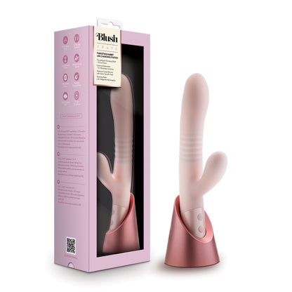 Fraya Thrusting Shaft Powerful Rabbit Vibrator - Pale Pink