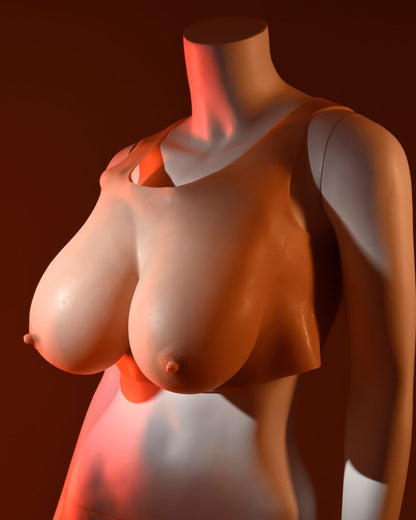 Gender X Wearable Silicone E Cup Breasts - Vanilla