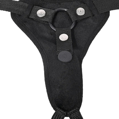 Hidden Pocket Strap On Harness With Remote Control Vibrator