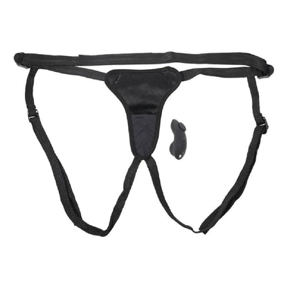 Hidden Pocket Strap On Harness With Remote Control Vibrator