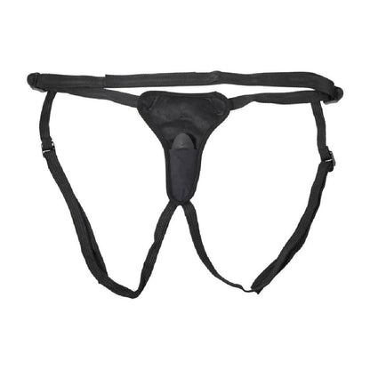 Hidden Pocket Strap On Harness With Remote Control Vibrator