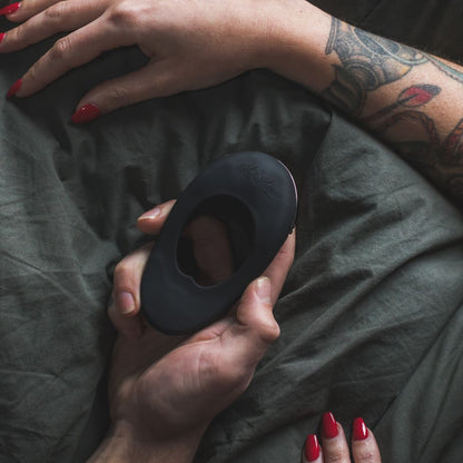 Hot Octopuss Atom Plus Dual Motor Vibrating Black Cock Ring
