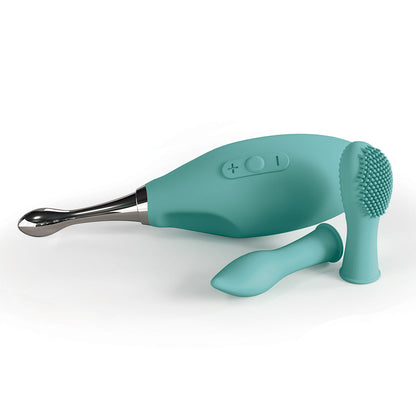 Jimmyjane Focus Pro Pinpoint Tip Clitoral Vibrator with 2 Head Attachments