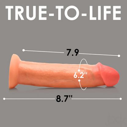 Jock Real Skin 8.5 Inch Silicone Suction Cup Dildo - Vanilla