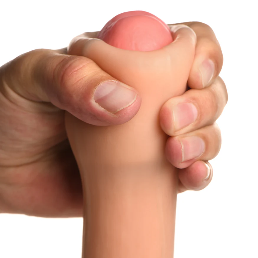 Jock Real Skin 8.5 Inch Silicone Suction Cup Dildo - Vanilla