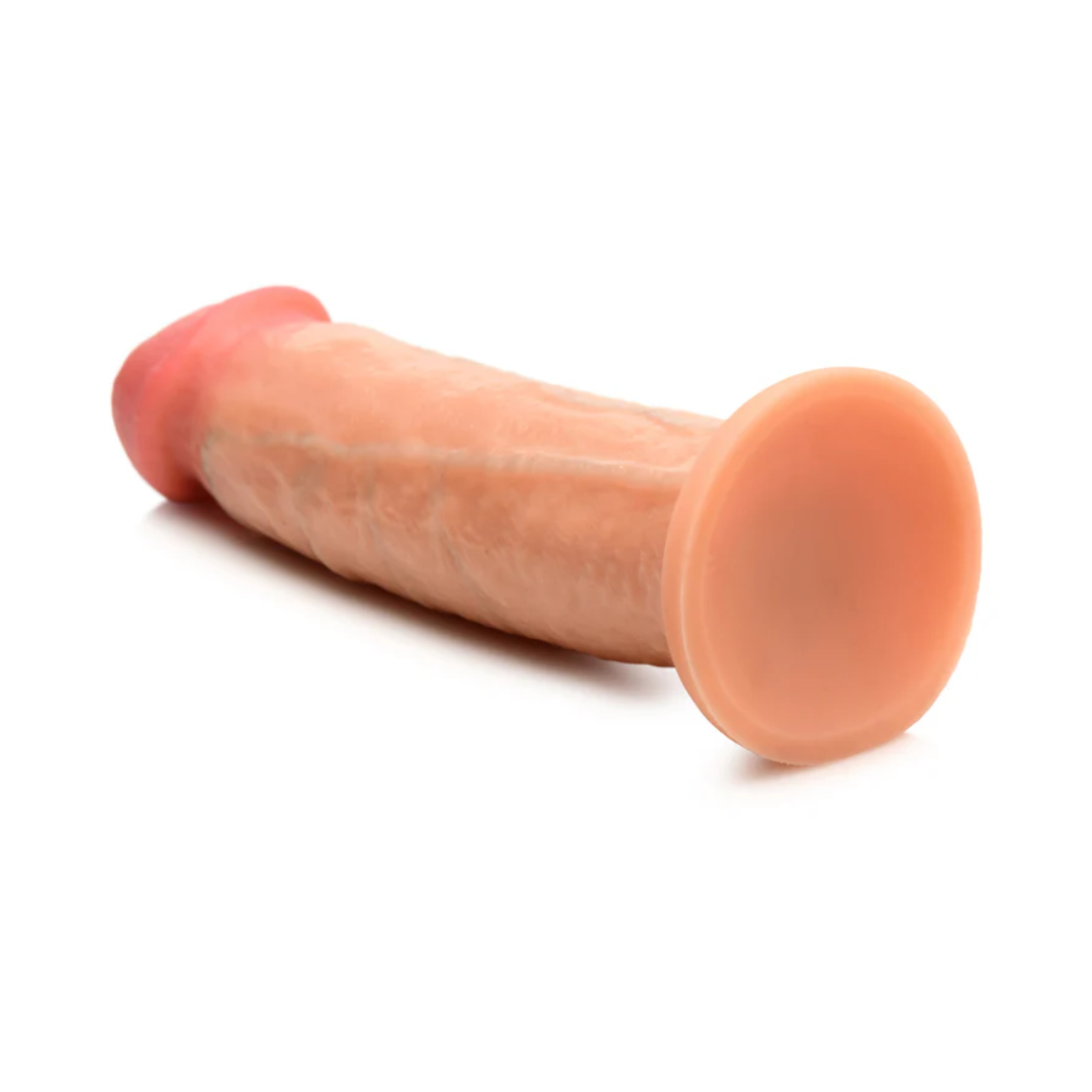 Jock Real Skin 8.5 Inch Silicone Suction Cup Dildo - Vanilla