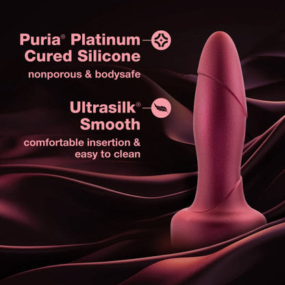 Matrix Rimming Vibrating Gyrating Butt Plug with Remote - Red