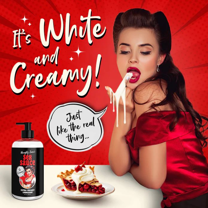Naughty Jane's Creamy Cum Sex Sauce Lubricant 16oz