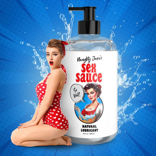 Naughty Jane's Sex Sauce Natural Water Based Lubricant 16oz