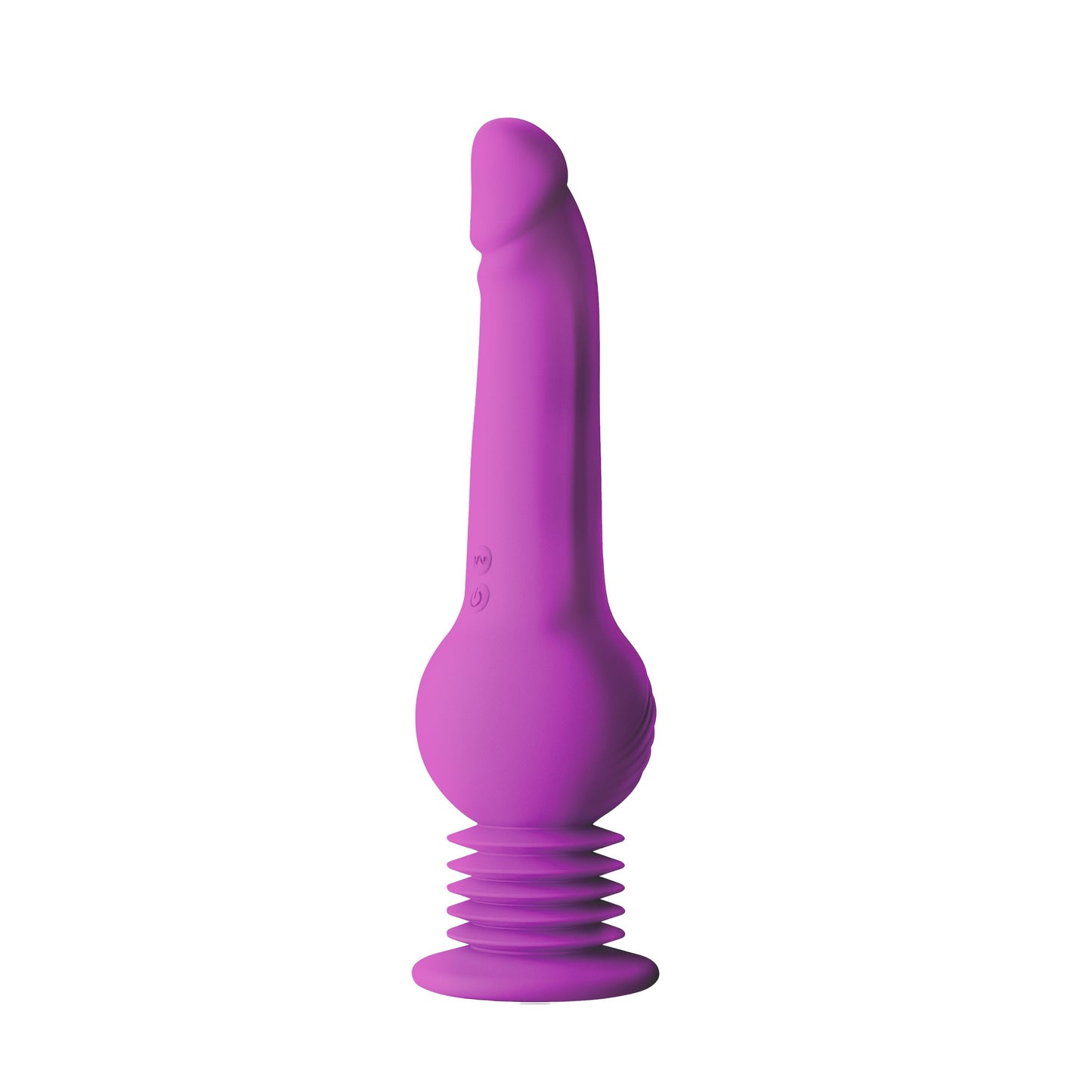 New York Gyro Quake Thrusting 9.75 Inch Silicone Dildo - Purple