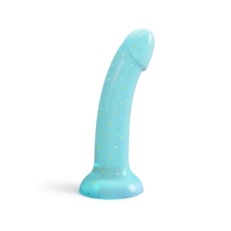 Nightfall Teal Glitter 7 inch Silicone Dildo