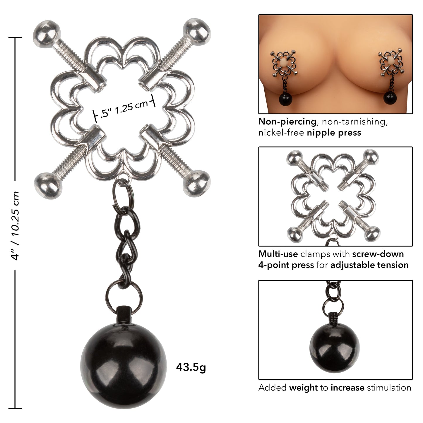 Nipple Grips 4-Point Weighted Nipple Press - set of 2