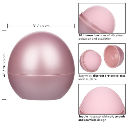 Opal Smooth Discreet Ultra Powerful External Vibrator with Lid - Pink